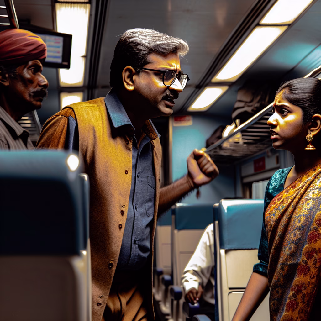 Richa Chadha speaking at a press conference, demanding justice for a minor in a viral train video.