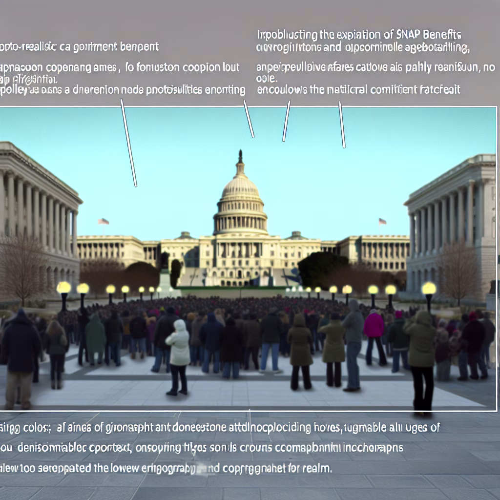 Government Shutdown Threatens SNAP 6 Crowd near Washington D.C. government buildings amid SNAP benefits expiration