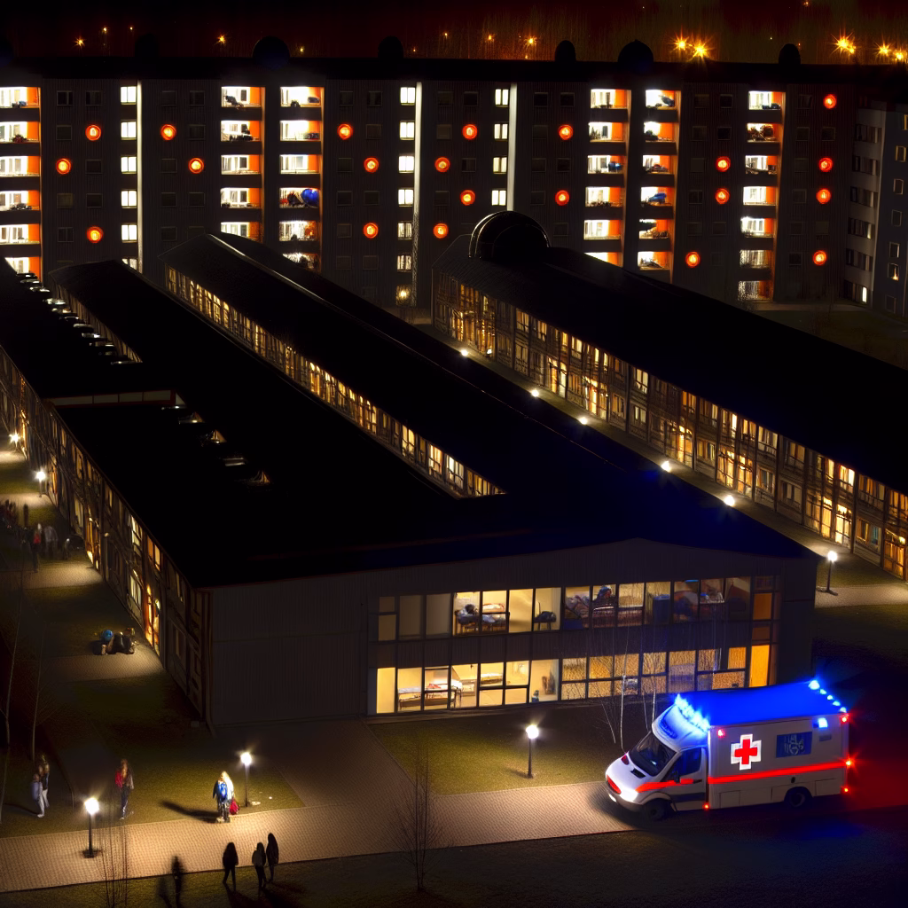 Oklahoma State University campus with emergency vehicles responding to shooting incident