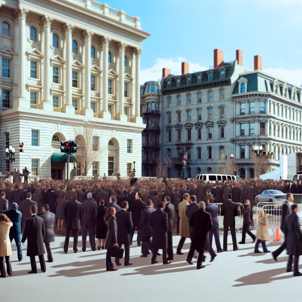 Senators in Washington, D.C. during 34th day of US federal shutdown