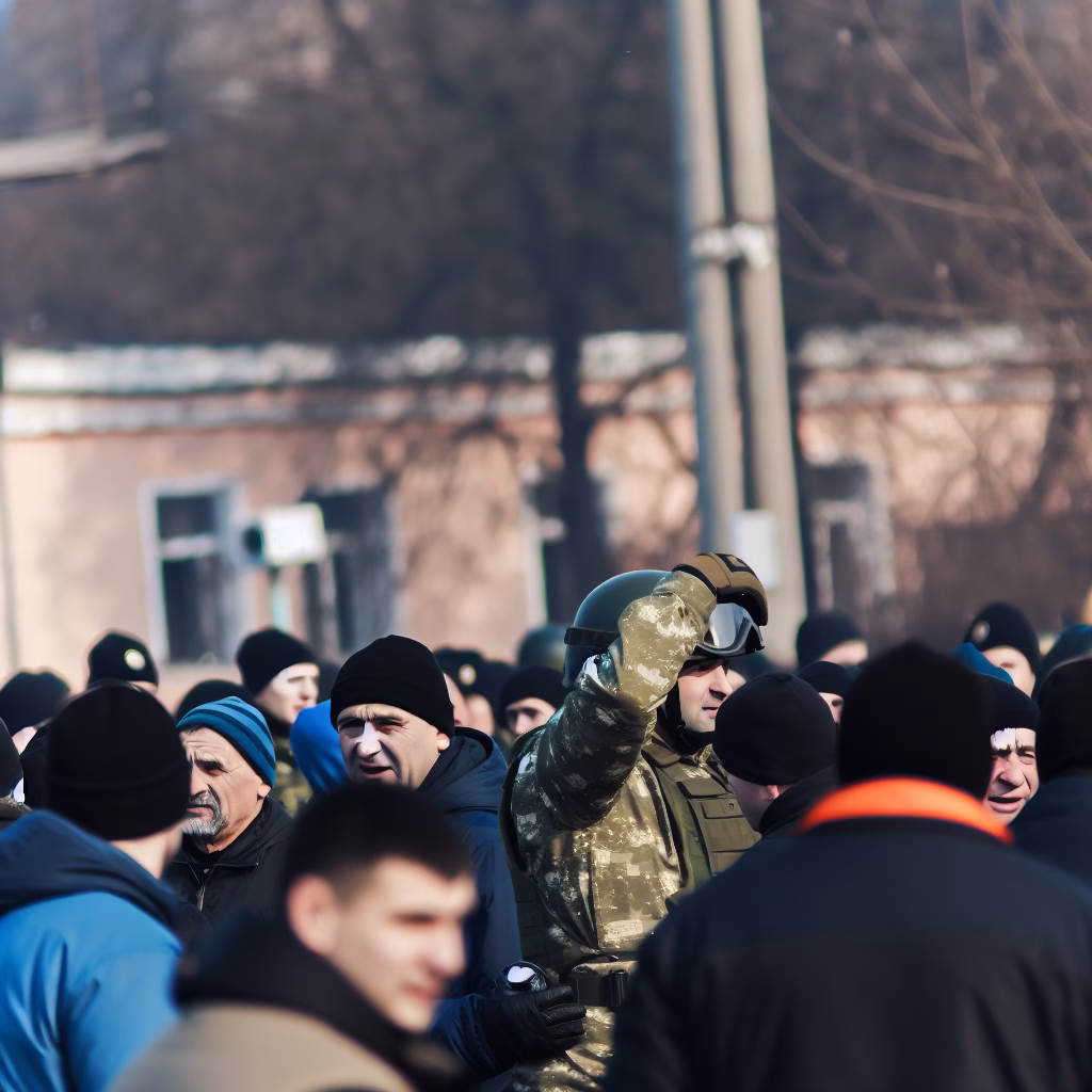 Dnipro attack aftermath, concerned crowd, Ukraine war resilience