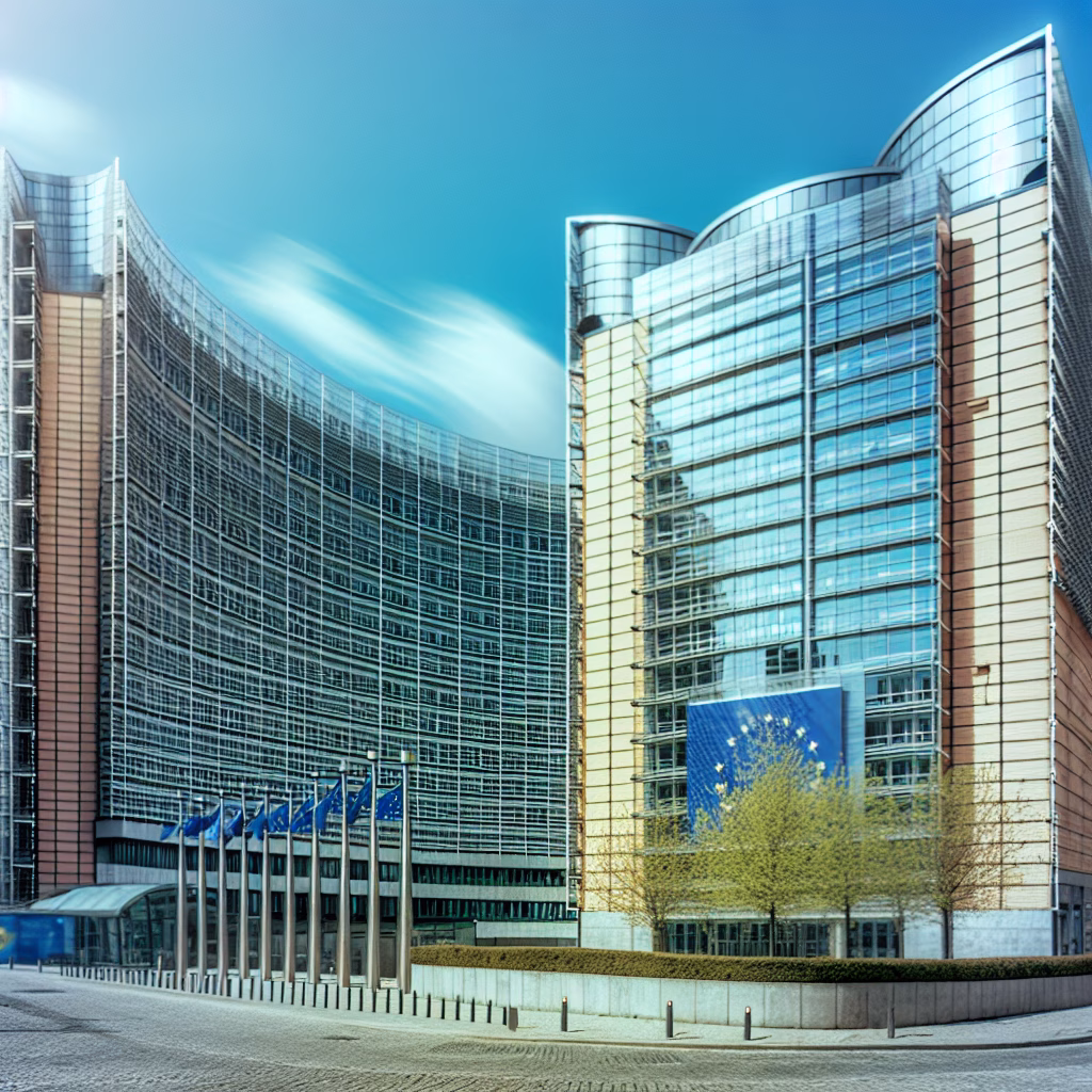 EU AI Act Update Sparks Innovation and Debate 6 EU Commission building, AI regulation theme, daylight, EU AI Act focus
