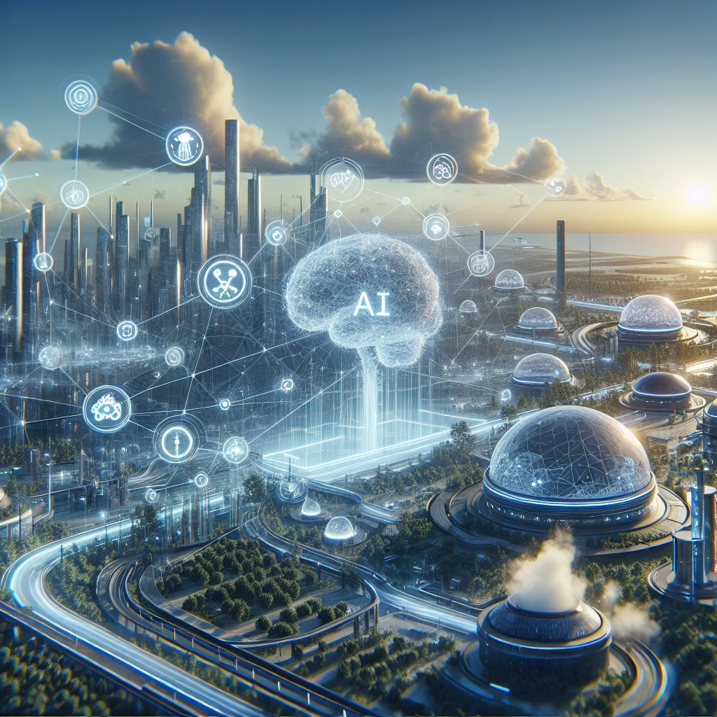 AI SEO and schema markup in 2025 with nature and technology integration.