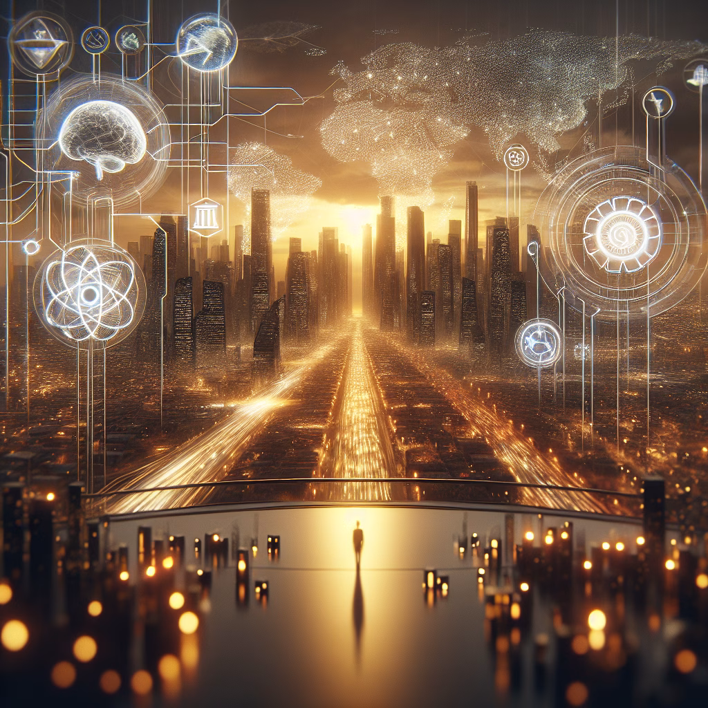 AI breakthroughs 2025 with intelligent systems and sustainable architecture.