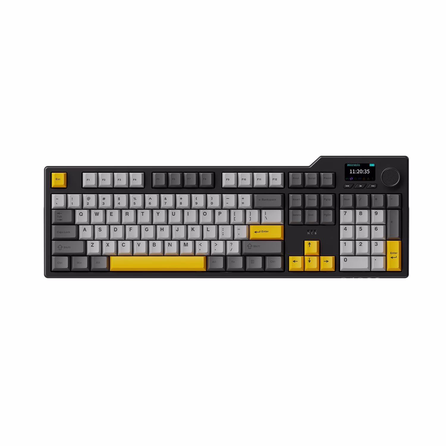 75% Ajazz mechanical keyboard with knob and small screen