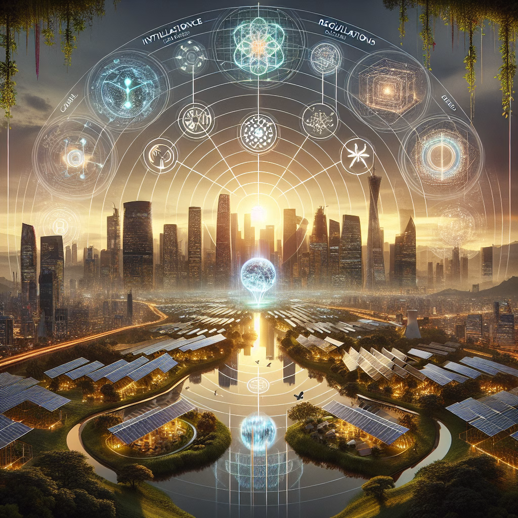 2025 global sustainability with China leading solar growth, blending tech and nature.