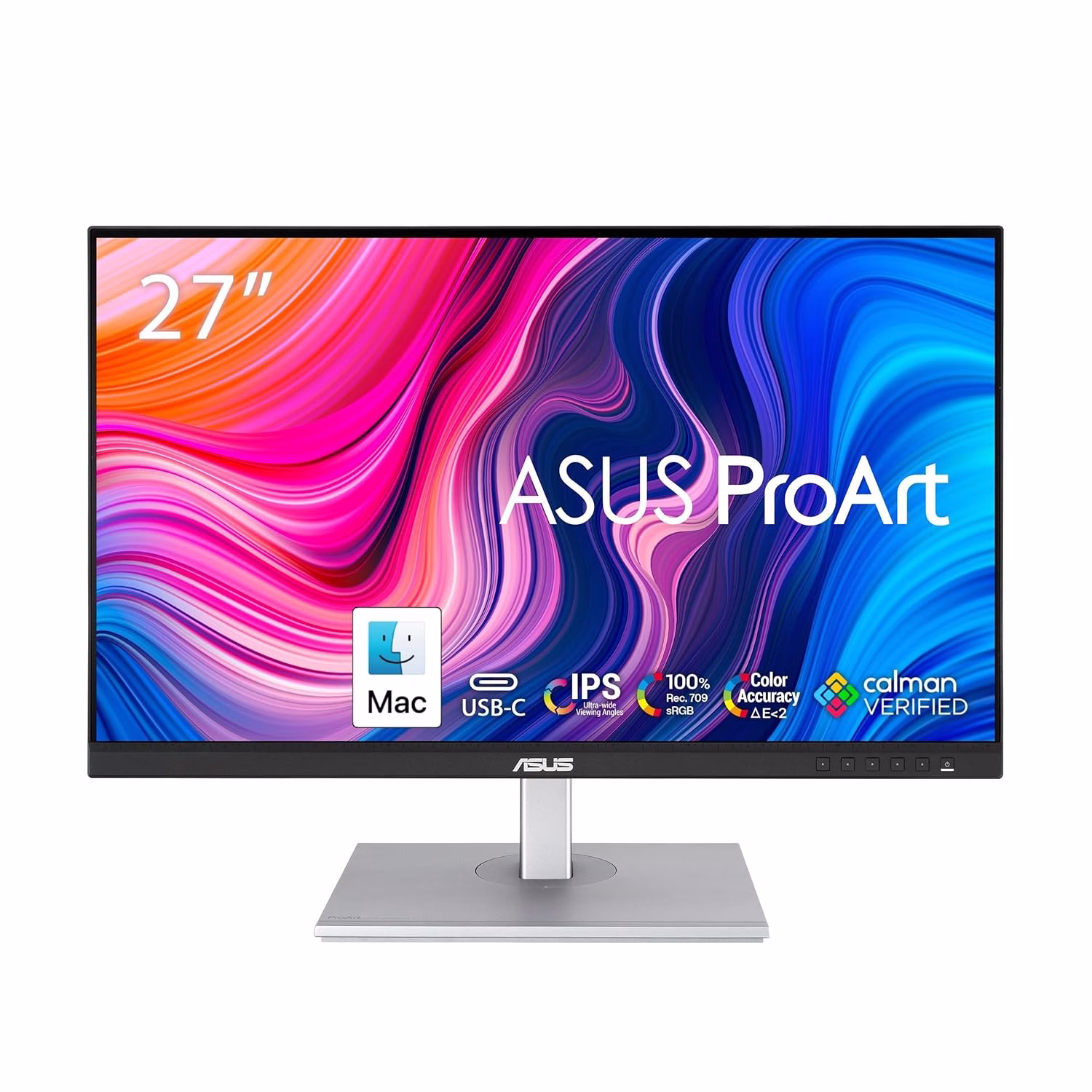 27-inch IPS monitor on adjustable stand
