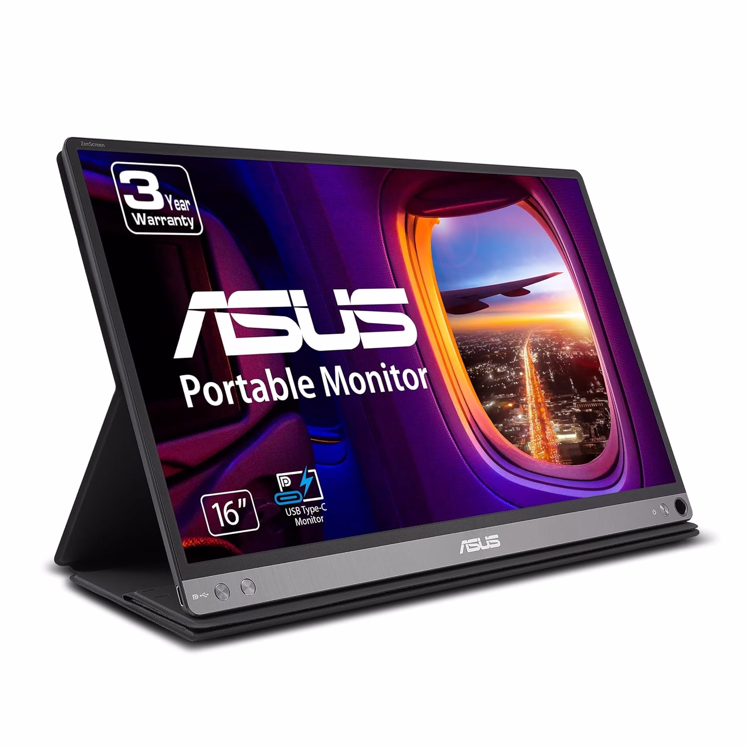 15.6-inch portable IPS monitor with foldable cover stand