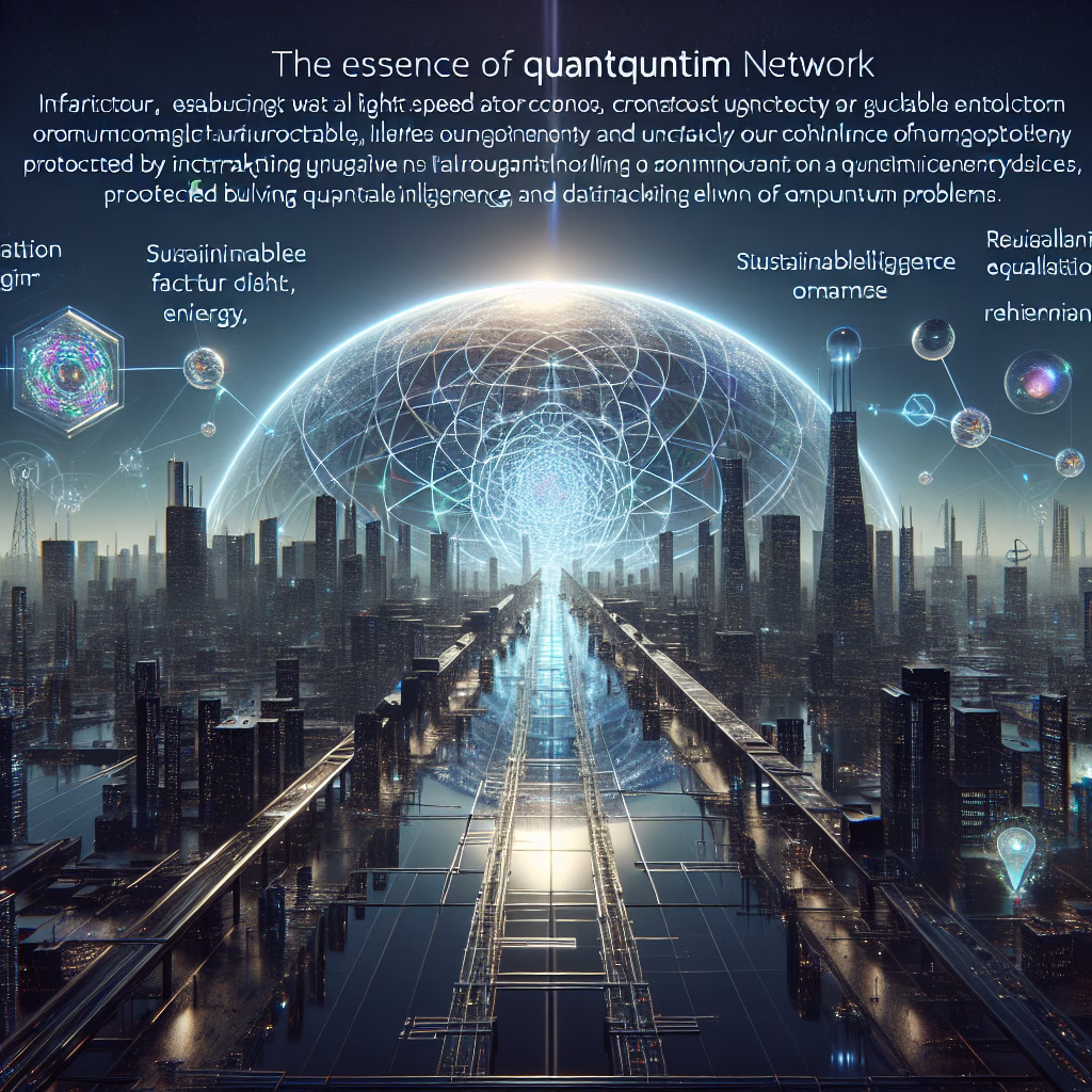 Global quantum internet with instantaneous, secure communication using quantum entanglement.